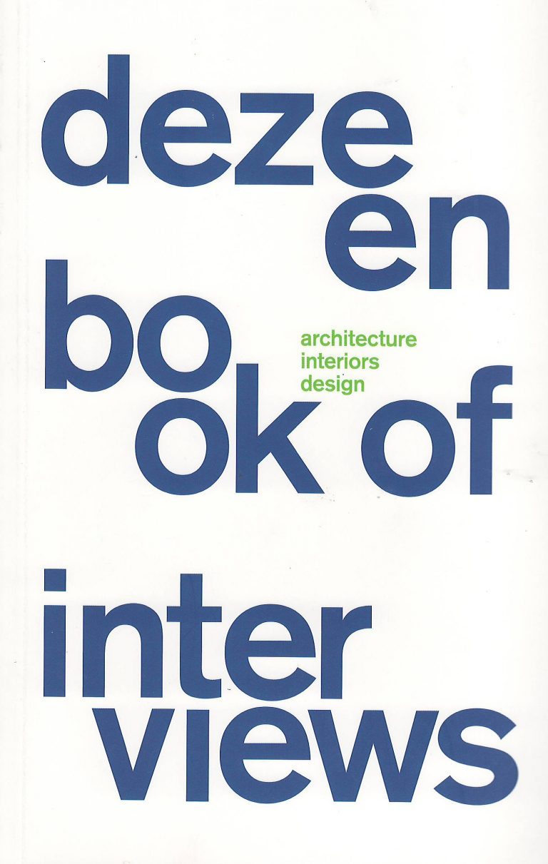 Dezeen book of interviews – architecure, interiors, design