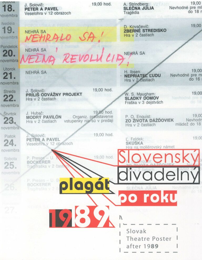 Slovenský divadelný plagát po roku 1989 – šiesty zmysel divadla – Sixth ssnse of theatre
