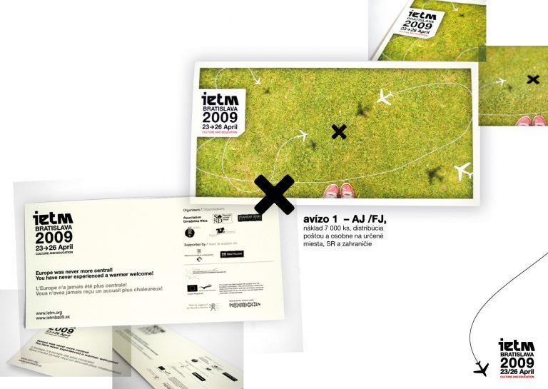 Komplexný komunikačný dizajn podujatia Výročný míting medzinárodnej siete scénického umenia  IETM Bratislava 2009