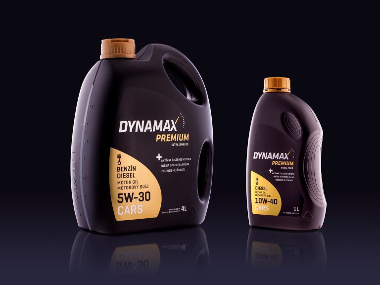 Dizajn obalu pre motorové oleje Dynamax
