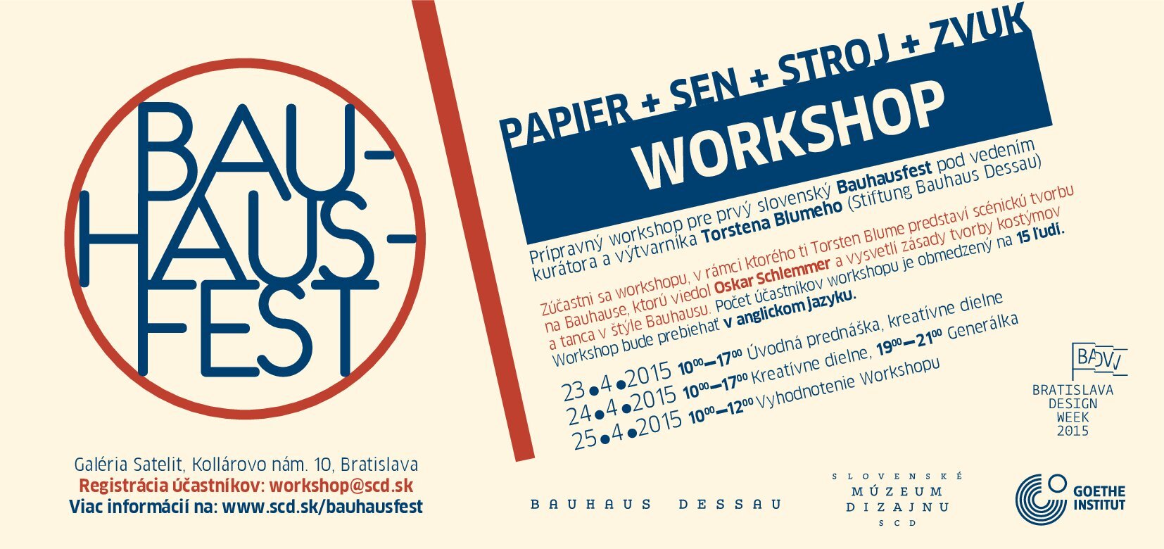 Výstava papierových kostýmov z workshopu pre Bauhausfest
