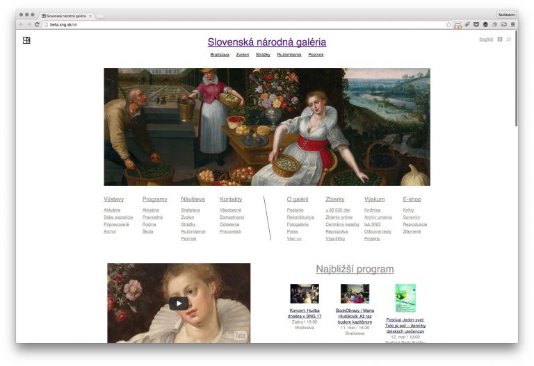 Nový web Slovenskej národnej galérie