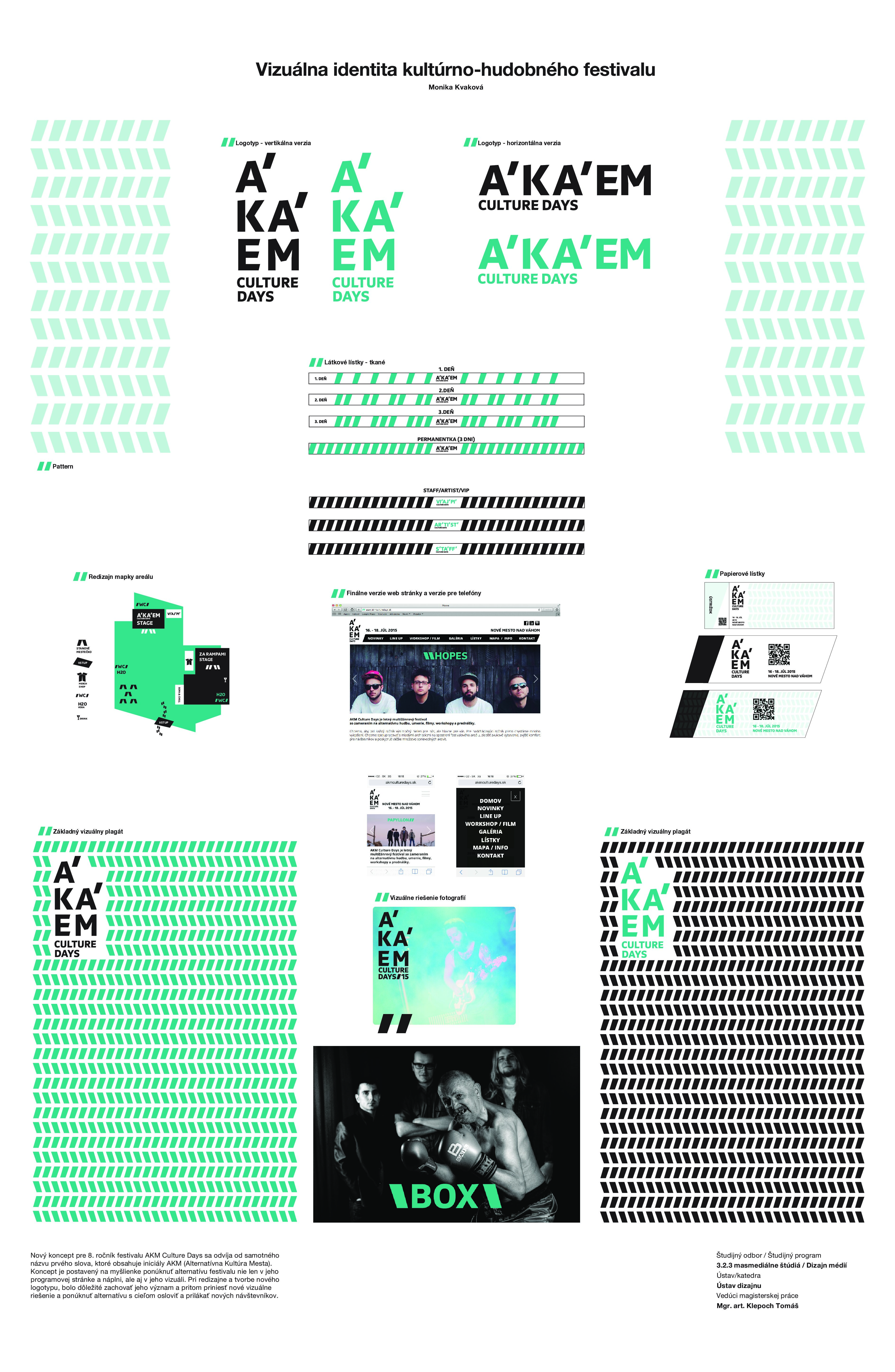 Vizuálna identita kultúrno-hudobného festivalu AKM