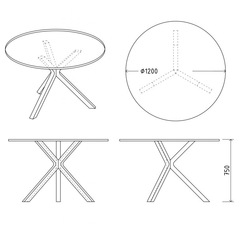 Stôl Ø1200
