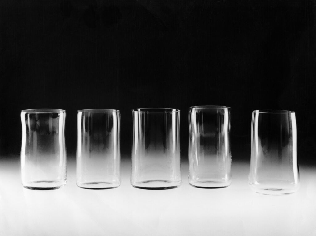 Obyčajné poháre, fúkané sklo, 1979 – 1980