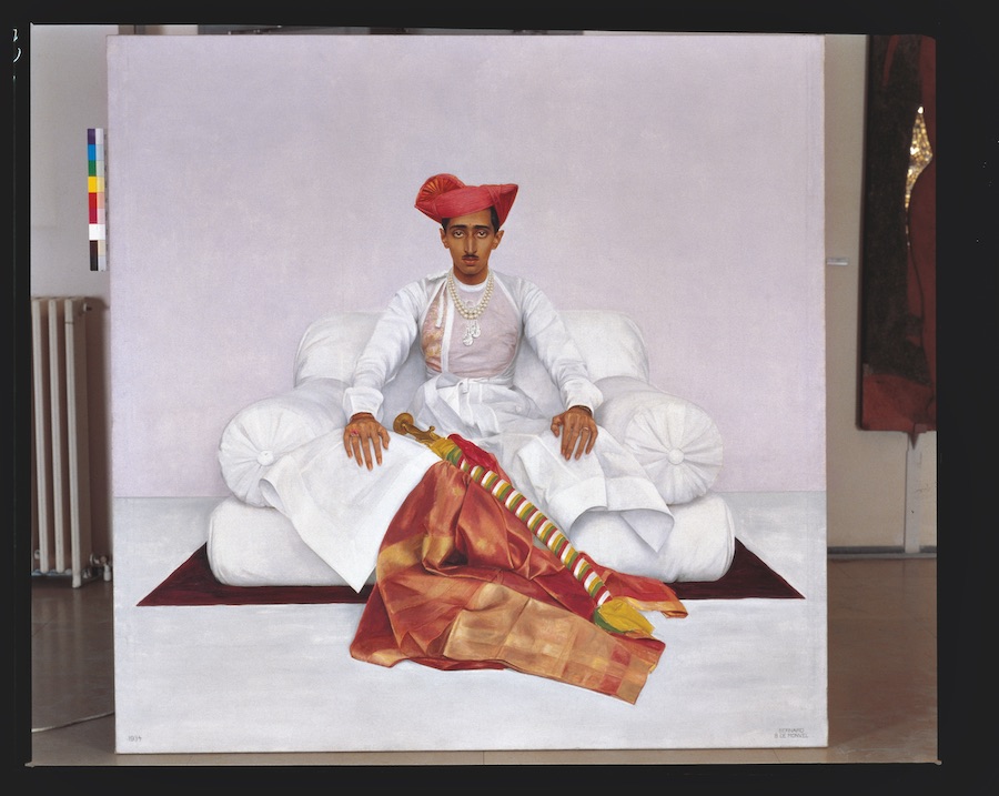 Bernard Boutet de Monvel: Jeho Výsosť maharadža z Indory v tradičnom kostýme 1933 - 1934; © Zbierka Al Thani 2019 / Adagp, Paríž, 2019; Foto: Prudence Cuming