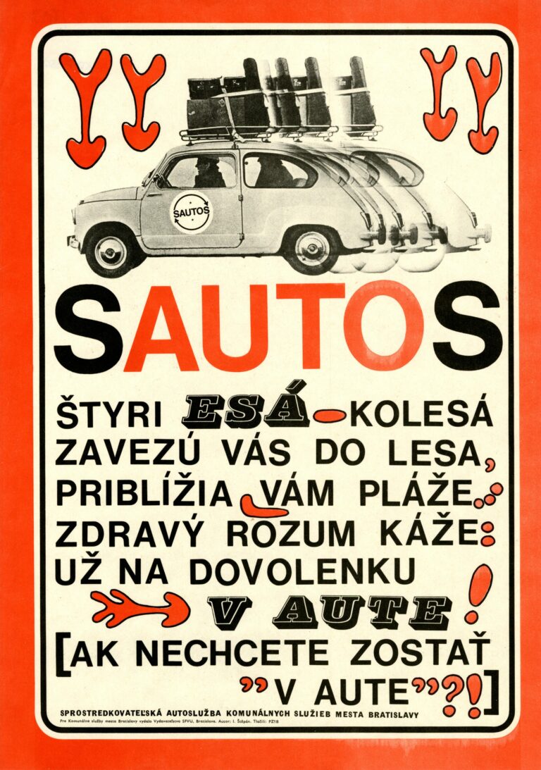 Plagát Autoslužba komunálnych služieb mesta Bratislava SAUTOS