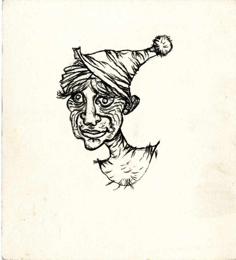 Karikatúra - chlapec s čiapkou