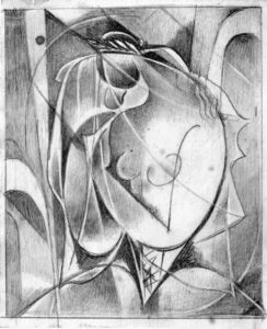 Voľné umenie; Kresba ženy v kubistickom štýle