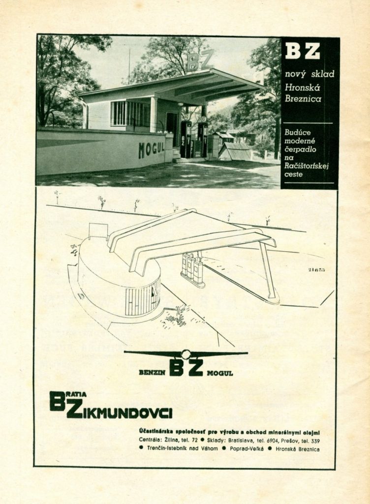 Dobová reklama úč. spol. Bratři Zikmundové v časopise Autoklub 1940 – 1943. Foto: Maroš Schmidt