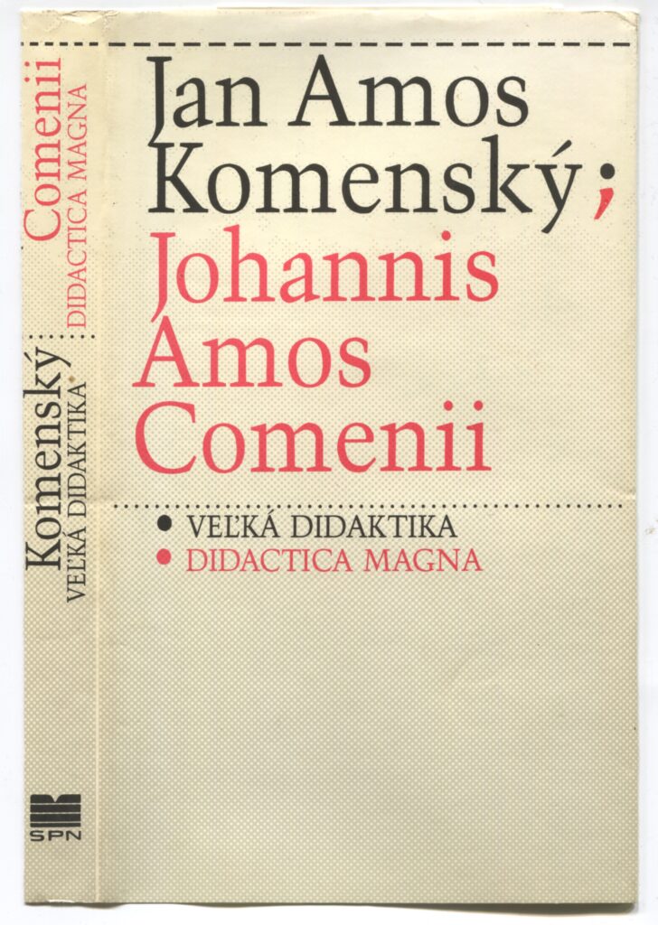 Prebal knihy Ján Amos Komenský: Veľká didaktika, Slovenské pedagogické nakladateľstvo, 1991.