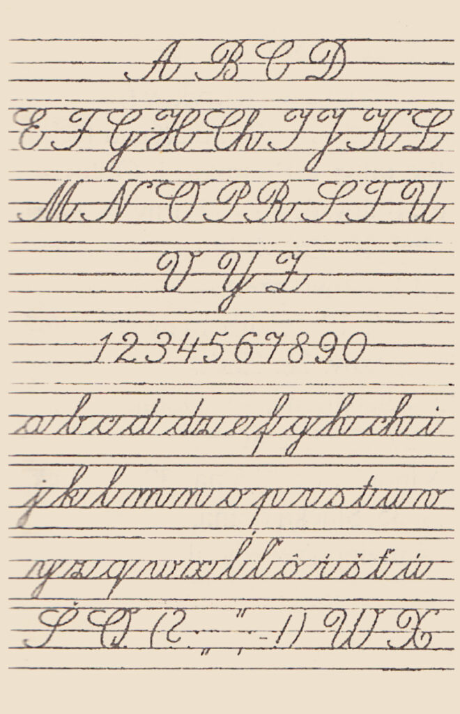 Jendotné tvary slovenskej písanej latinky pre nižší stupeň ľudovej školy, 1943
