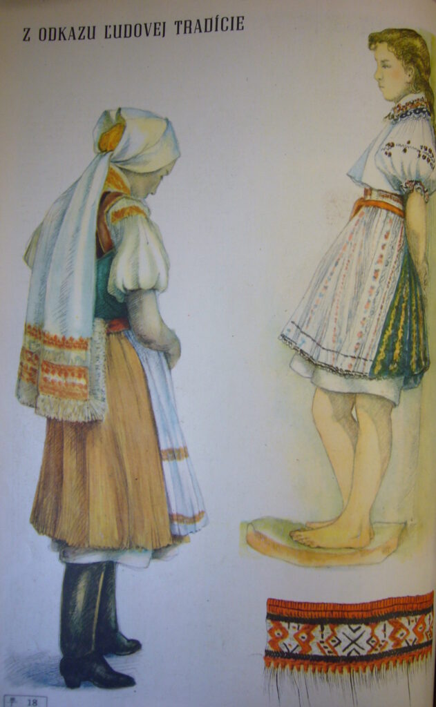 Z odkazu ľudovej tradície móda a textil, roč. VII, 6/1954, s. 18