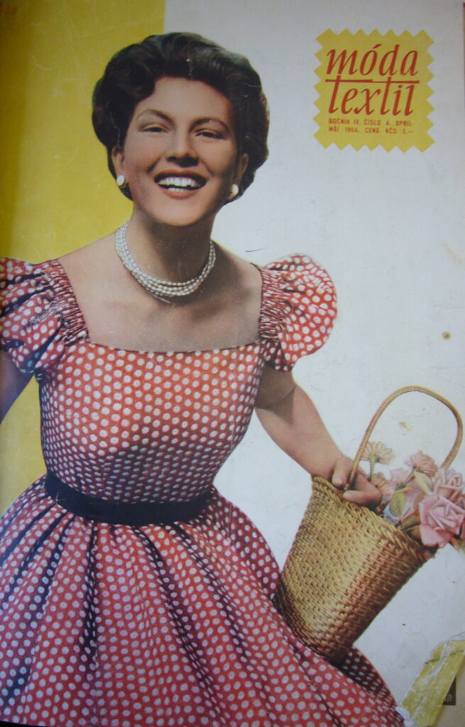 Obálka časopisu móda a textil, roč 4, 4/1954
