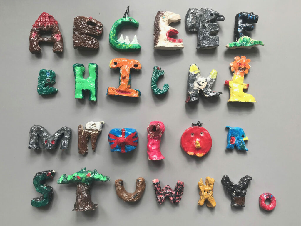 Clay alphabet, palena hlina (29-03-2018)