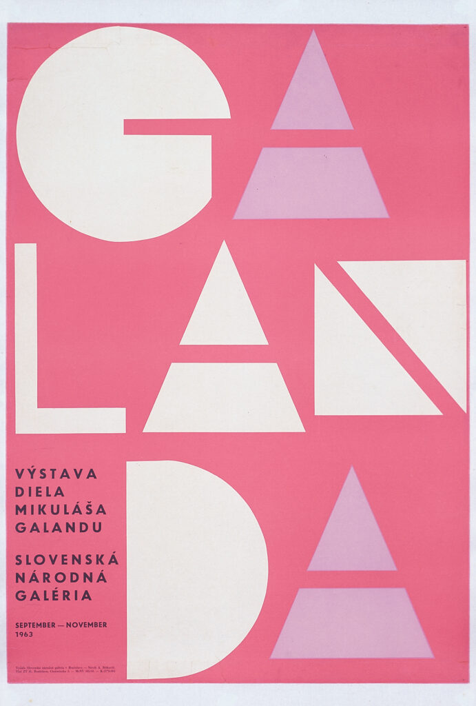 Alojz Riškovič: Pagát k výstave Mikuláša Galandu, 1963, Grand Prix Bienále Brno 1964