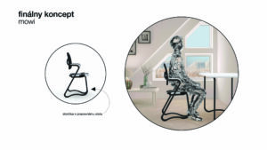 Stolička Mowi - interiérový sedací element