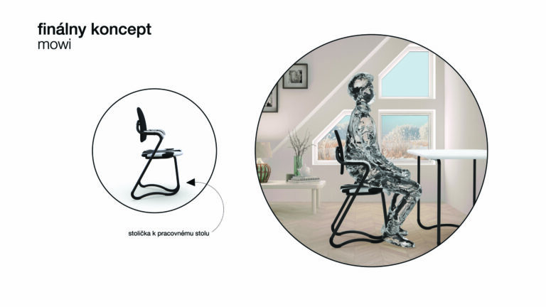 Stolička Mowi - interiérový sedací element