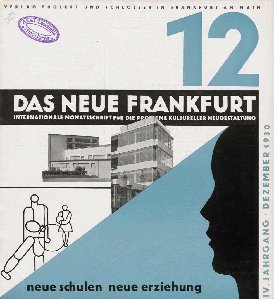 Obálka časopisu Das neue Frankfurt, 1930. Universitätsbibliothek Heidelberg