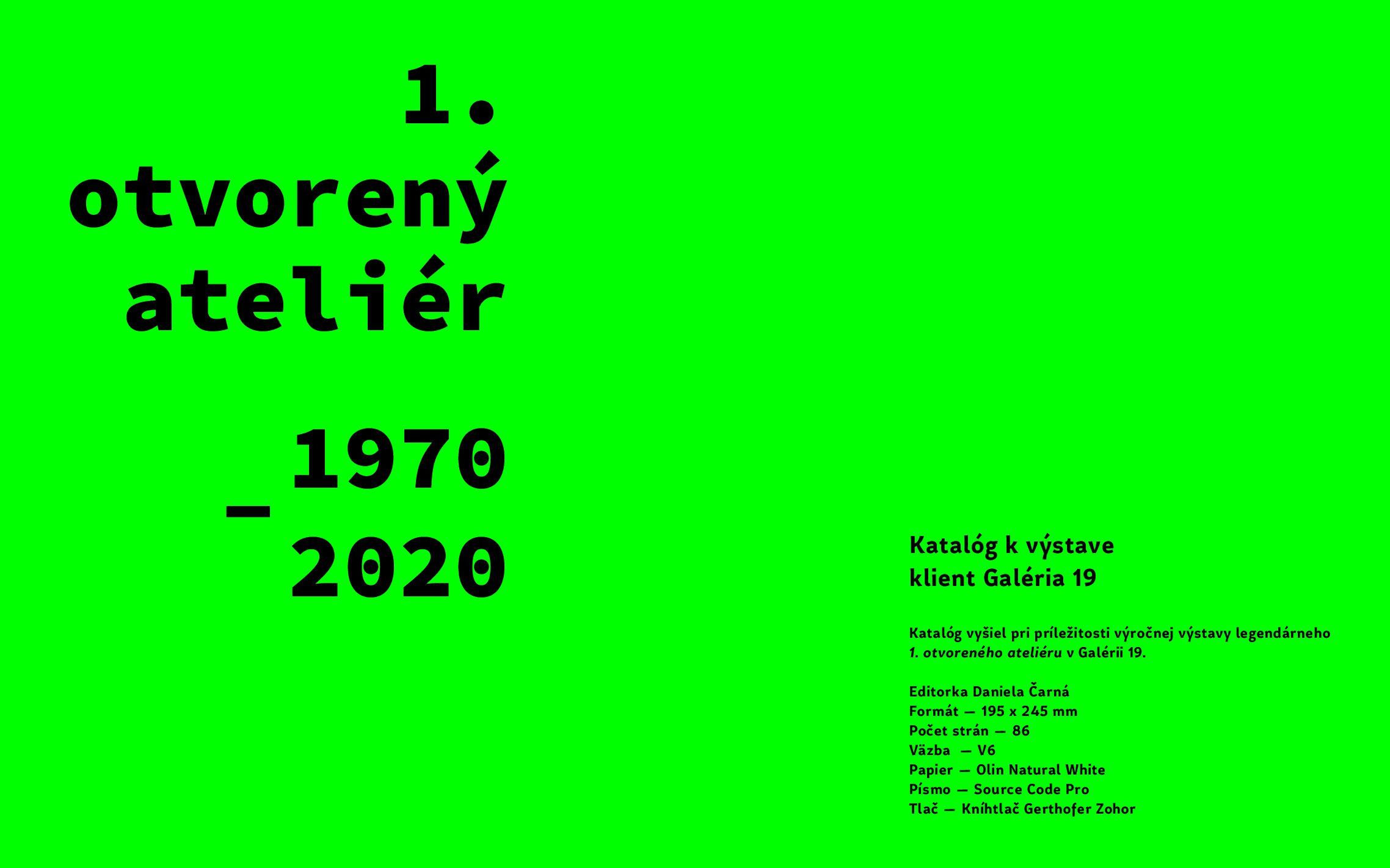 Publikácia Otvorený ateliér 1970-2020