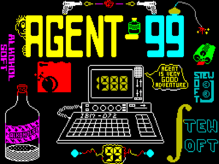 Tomáš Lahola, Štefan Holakovský: Úvodná obrazovka z hry Agent 99, 1988.