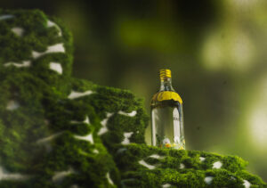 Koncept sklenených fliaš patentovaných prírodou