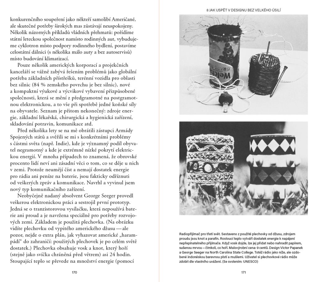 Victor Papanek, Dizajn pro skutečný svět, Praha UMPRUM 2023, s. 170-171