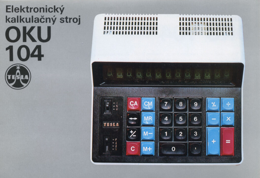 Elektronická kalkulačka
Tesla OKU 104, 1977.