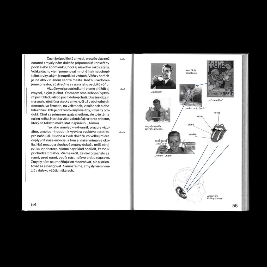 Náhľad knihy Abecedár o štúdiu v Ateliéri priestor, vydala VŠVU, 2022. Autor a dizajnér Jakub Tóth. Archív J. T.