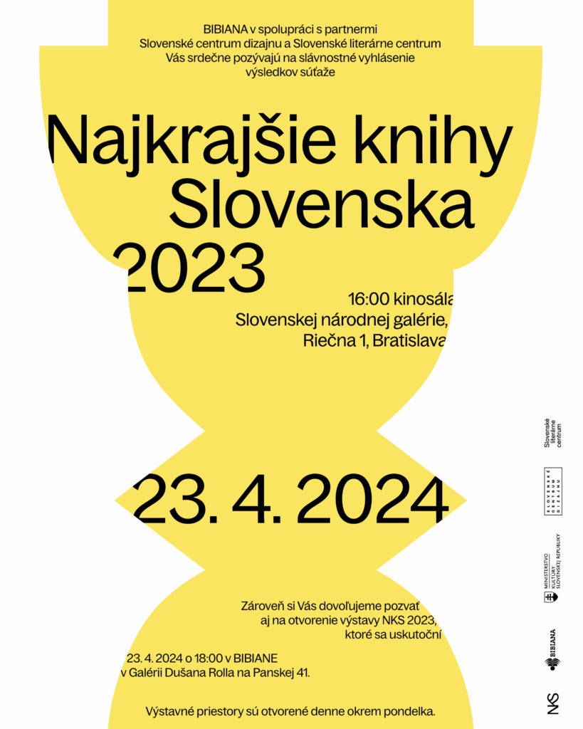 Nová vizuálna identita NKS, pozvánka na slávnostné odovzdávanie cien a vernisáž výstavy.