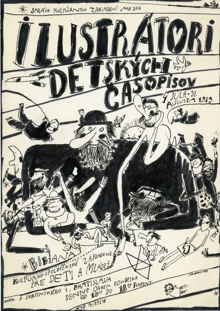 Ilustrátori detských časopisov,
návrh na výstavný plagát, 1989.